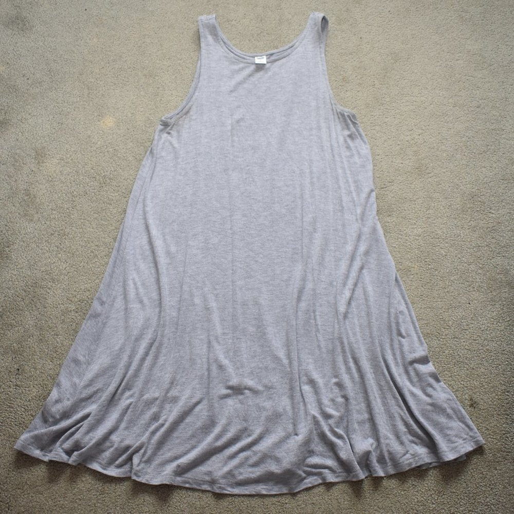 Old Navy Jersey Swing Sleeveless Dress M Gray